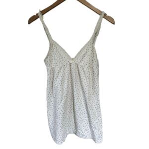 Brandy Melville Ditsy Floral Lace Trim Chemise Slip Dress Top One Size
